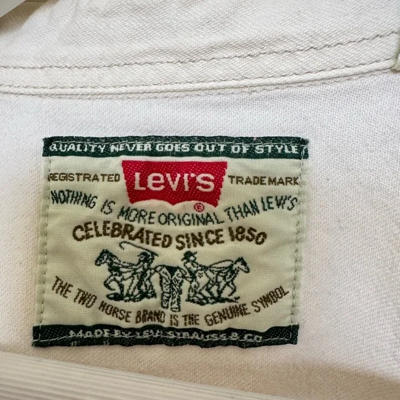 Levi's Men's White Denim Overshirt Jacket - Picture 3 of 7